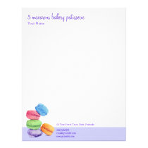 5 Macarons Bakery Letterhead letterhead