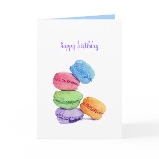 5 Macarons Birthday Card card