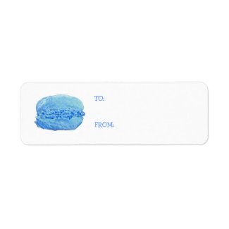 5 Macarons blue Gift Tag Label label