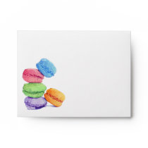 5 Macarons Note Card Envelope envelopes