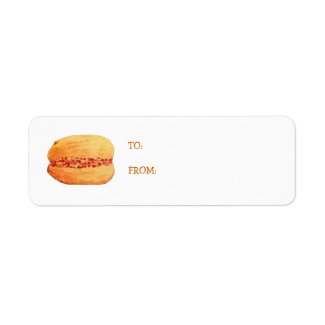 5 Macarons orange Gift Tag Label label