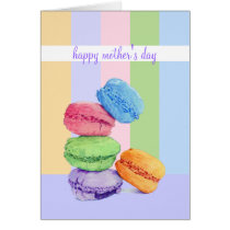 5 Macarons stripes Mother's Day Card cards