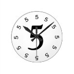 5 o'clock Simple Wall Clock 2 wall clocks