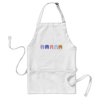 5 Pairs of Flip-Flops Apron by ginyhogan