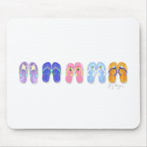 5 Pairs of Flip-Flops Mousepad by ginyhogan 5 Pairs of Flip-Flops Mousepad