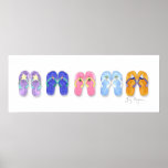 5 Pairs of Flip-Flops Posters &amp; Prints