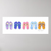 5 Pairs of Flip-Flops Posters & Prints