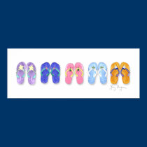 5 Pairs of Flip-Flops Posters & Prints posters