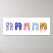 5 Pairs of Flip-Flops Posters & Prints