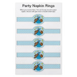 5 per sheet Baby Boy Shower Paper Napkin Rings flyers