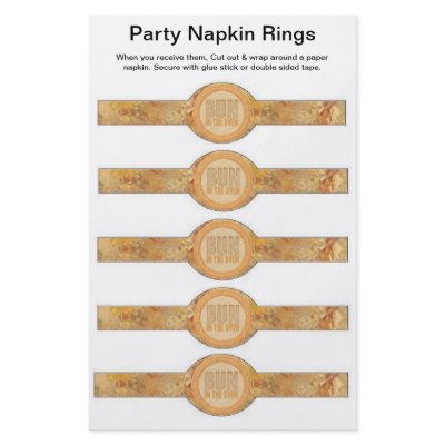 5 per sheet Baby Shower Paper Napkin Rings Custom Flyer by partypizazz