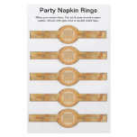 5 per sheet Baby Shower Paper Napkin Rings flyers