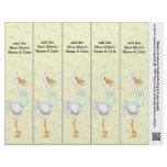 5 per Sheet Bookmark Favors for Baby Showers Party Flyer Design