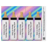 5 per Sheet Bookmark Favors for Baby Showers Party Flyer Design