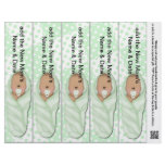 5 per Sheet Bookmark Favors for Baby Showers Party Flyer Design