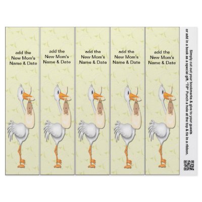 5 per Sheet Bookmark Favors for Baby Showers Party Flyer Design by partypizazz