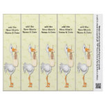 5 per Sheet Bookmark Favors for Baby Showers Party Flyer Design