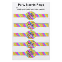 5 per sheet SWEET 16 Birthday Paper Napkin Rings Flyer