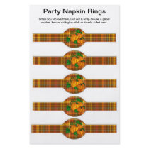 5 per sheet Thanksgiving Autumn Paper Napkin Rings Flyer Design