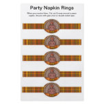 5 per sheet Thanksgiving Turkey Paper Napkin Rings flyers