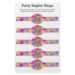 5 per sheet TROPICAL Birthday Paper Napkin Rings Custom Flyer