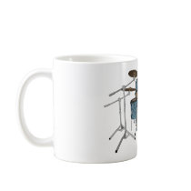 5 Piece Drum Kit: Custom Green Finish: Coffee Mug