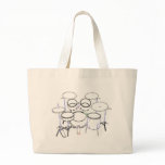 5 Piece Drum Kit: Marker Drawing: Tote Bags