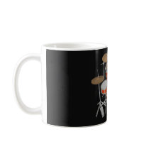 5 Piece Drum Kit - Orange - Coffee Mug - Drum Set by spiritswitchboard 5 Piece Drum Kit - Orange - Coffee Mug - Drum Set