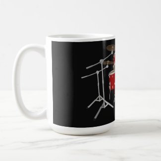 5 Piece Drum Kit - Red - Coffee Mug - Drum Set