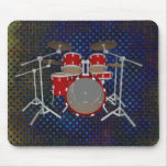 5 Piece Drum Kit - Red Finish - Drums Mousepad