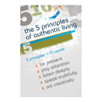 5 Principles 10 Words - Poster posters