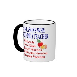 5 Reasons I Became A Teacher Funny Mug