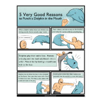 5 Reasons to Punch a Dolphin in the Mouth posters by matthewinman 5 Reasons to Punch a Dolphin in the Mouth posters