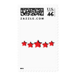 5 red stars deluxe postage stamp