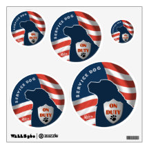 5 Service Dog Decal Cut Outs Room Sticker