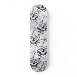 5   skull grey skateboard deck, by SandyCloss