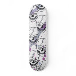 5  skull skateboard deck, red splatter