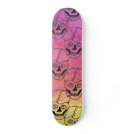 5 Skull skateboard deck Tie Rainbow Dyed