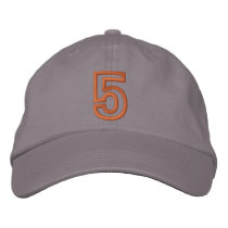 "5" Small Athletic Number Baseball Cap