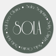 5 Solas Round Sticker