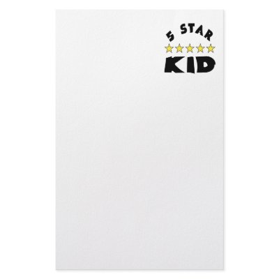 5 Star Kid Personalized Stationery by awardgear