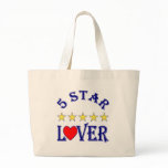 5 Star Lover (Blue) Tote Bags