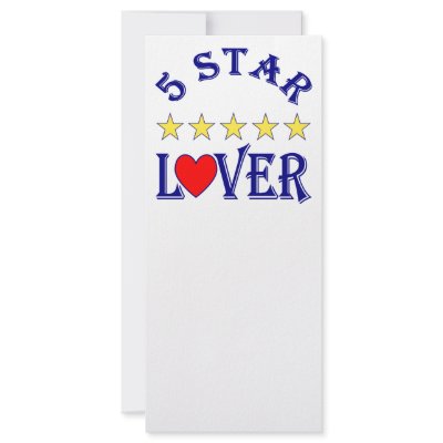 5 Star Lover (Blue) Custom Rack Cards by awardgear