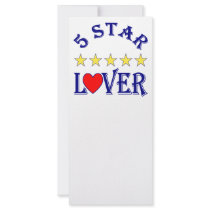 5 Star Lover (Blue) Custom Rack Cards