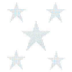 5 Stars, blue pointillism shirt shirt