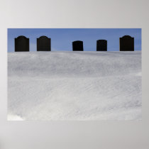 5 Stones in Snow Poster