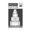 5 tier White Wedding cake postage