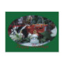 5 toy tractors at christmas post cards