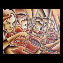 5 Violins print posters