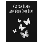 5 White Butterflies Full Color Flyer